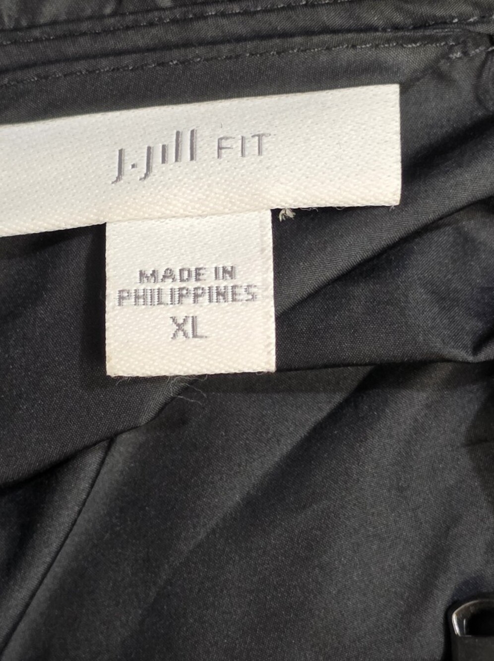 J. Jill PureJill Fit Black Water Repellent Lightweight Packable Jacket Size XL - Picture 11 of 13